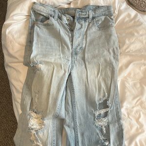 Target Wild Fable Light Blue Ripped Mom Jeans Jeans